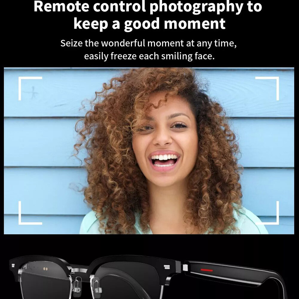 Smart Glasses Bluetooth Audio Sunglasses Stereo Music Call Headset Voice Control