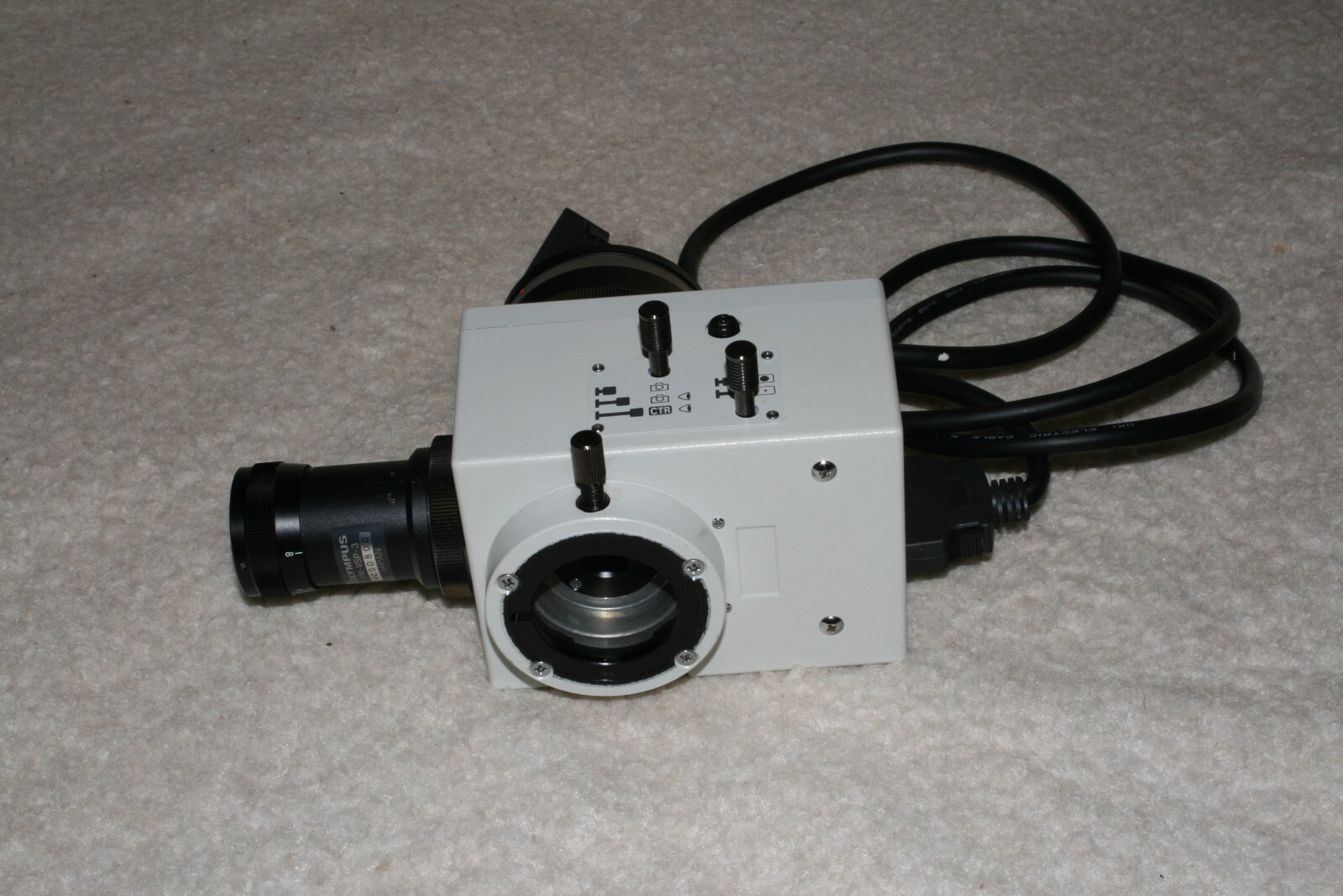 OLYMPUS MICROSCOPE CAMERA ATTACHMENT PM-PB20 W. Olympus Eyepiece ,Adapter, Cable