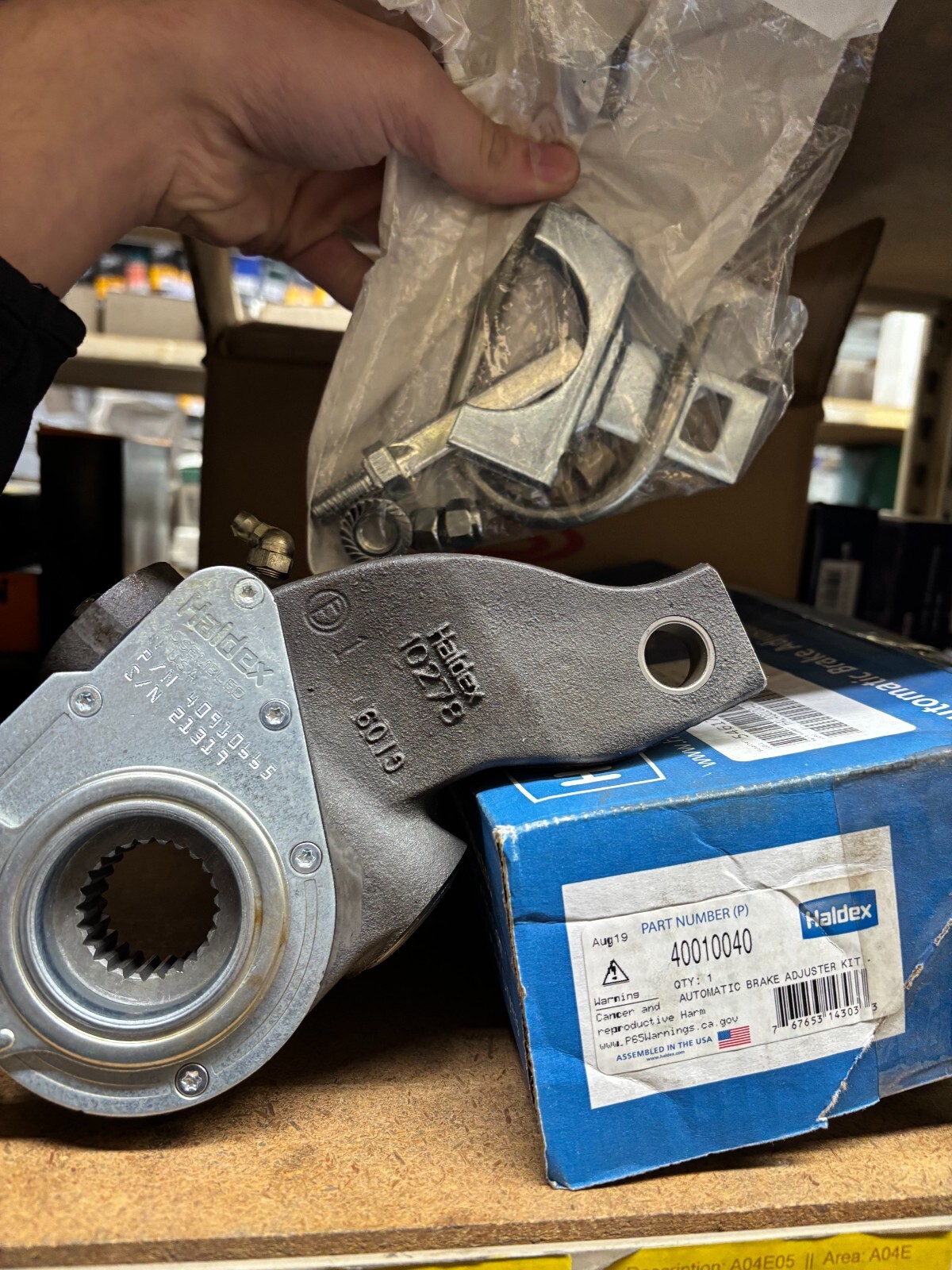 40010040 HALDEX AUTOMATIC BRAKE SLACK ADJUSTER 5.5"ARM 24-SPLINE AS1038 R806505