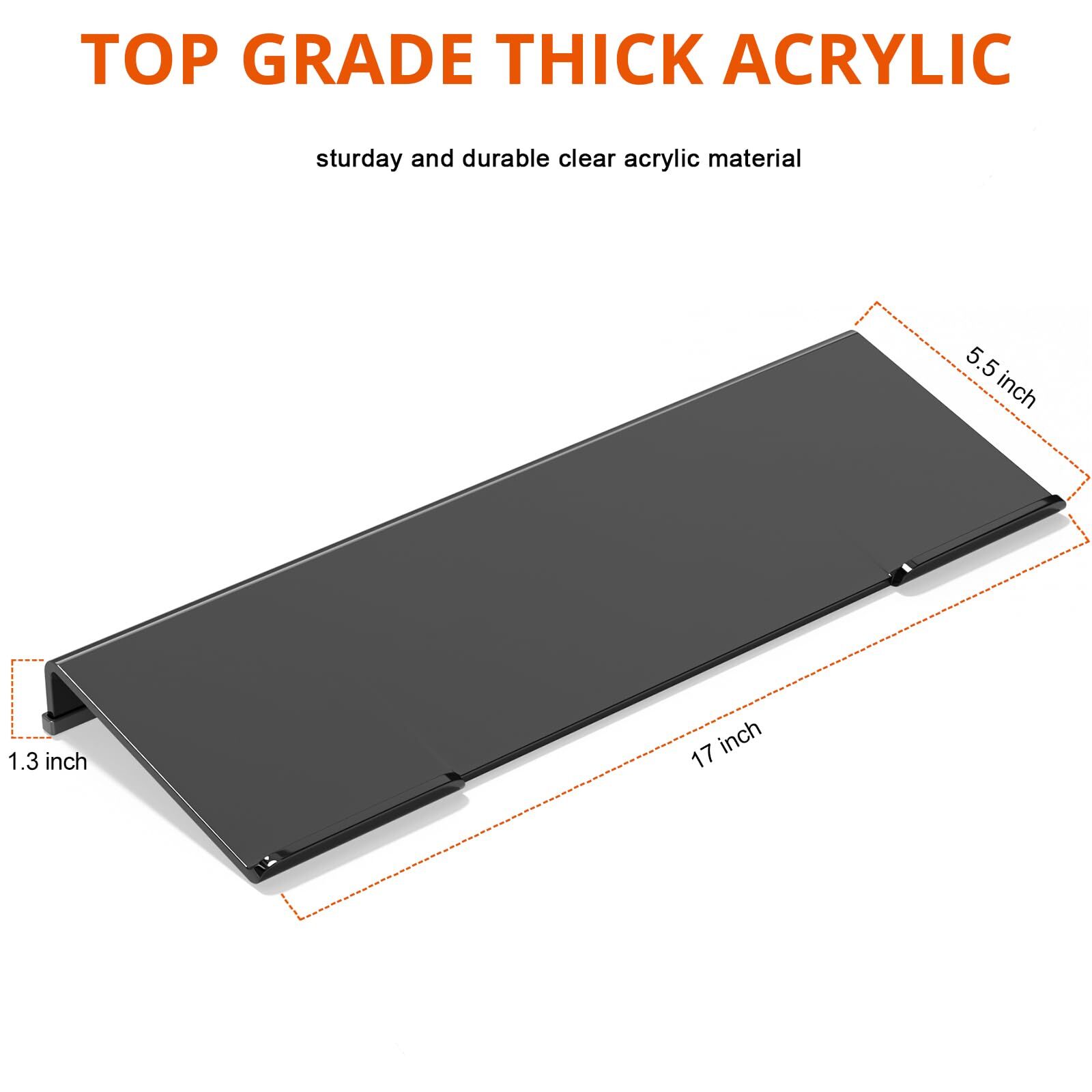 Computer Keyboard Stand Acrylic Tilt Riser for Ergonomic Typing Anti-Slip Case
