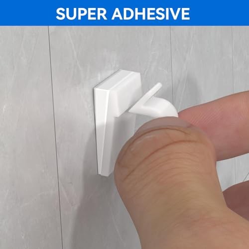 Cable Clips 50pcs with Strong Adhesive Tapes,Wire Holder Organizer 50Pack White