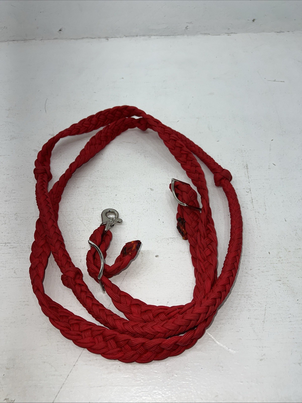 New Tough 1 Red Nylon Braided Reins #54-921 Y-18
