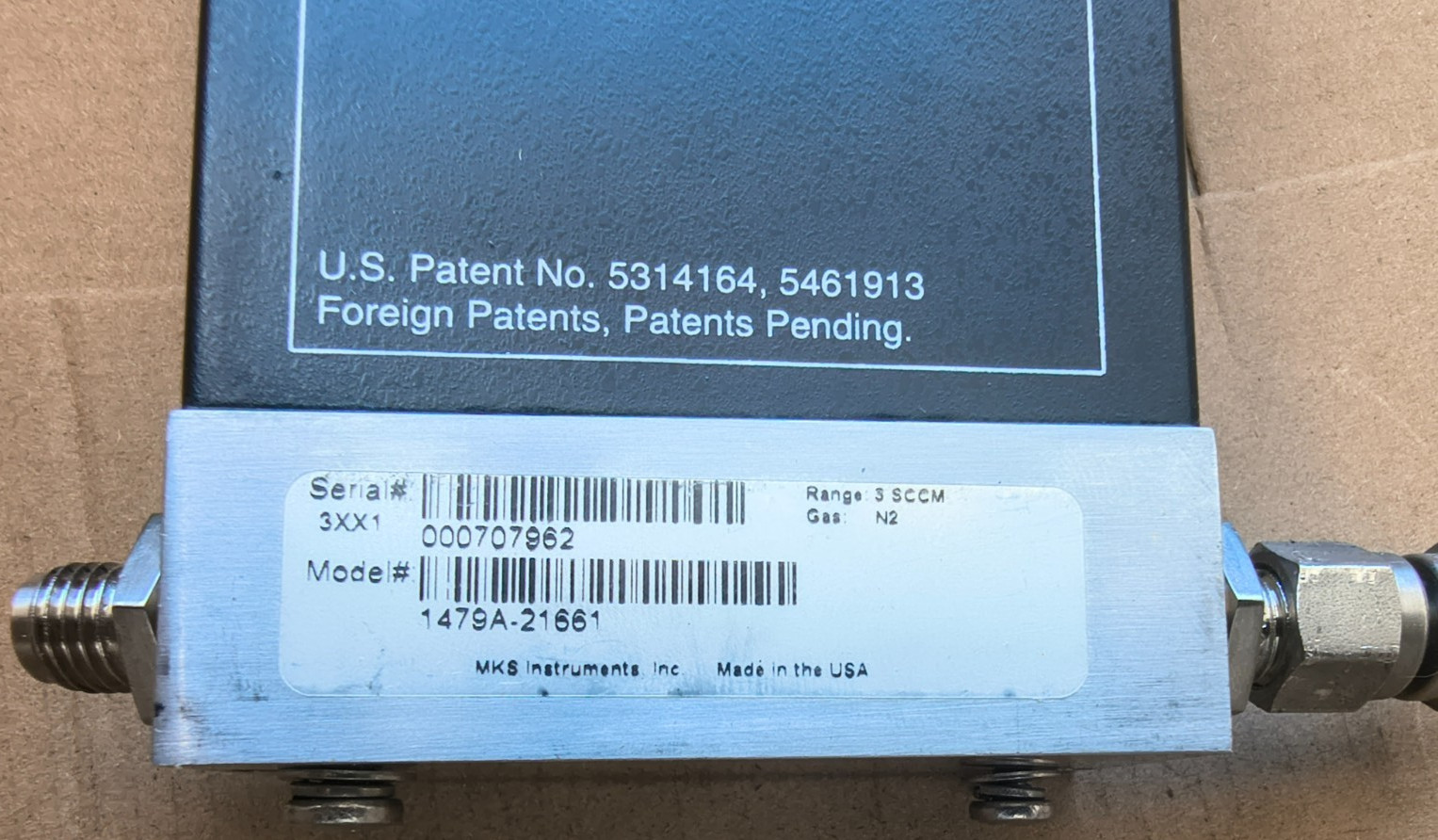 MKS Instruments 1479A-21661 Mass-Flo Controller 3 SCCM Nitrogen