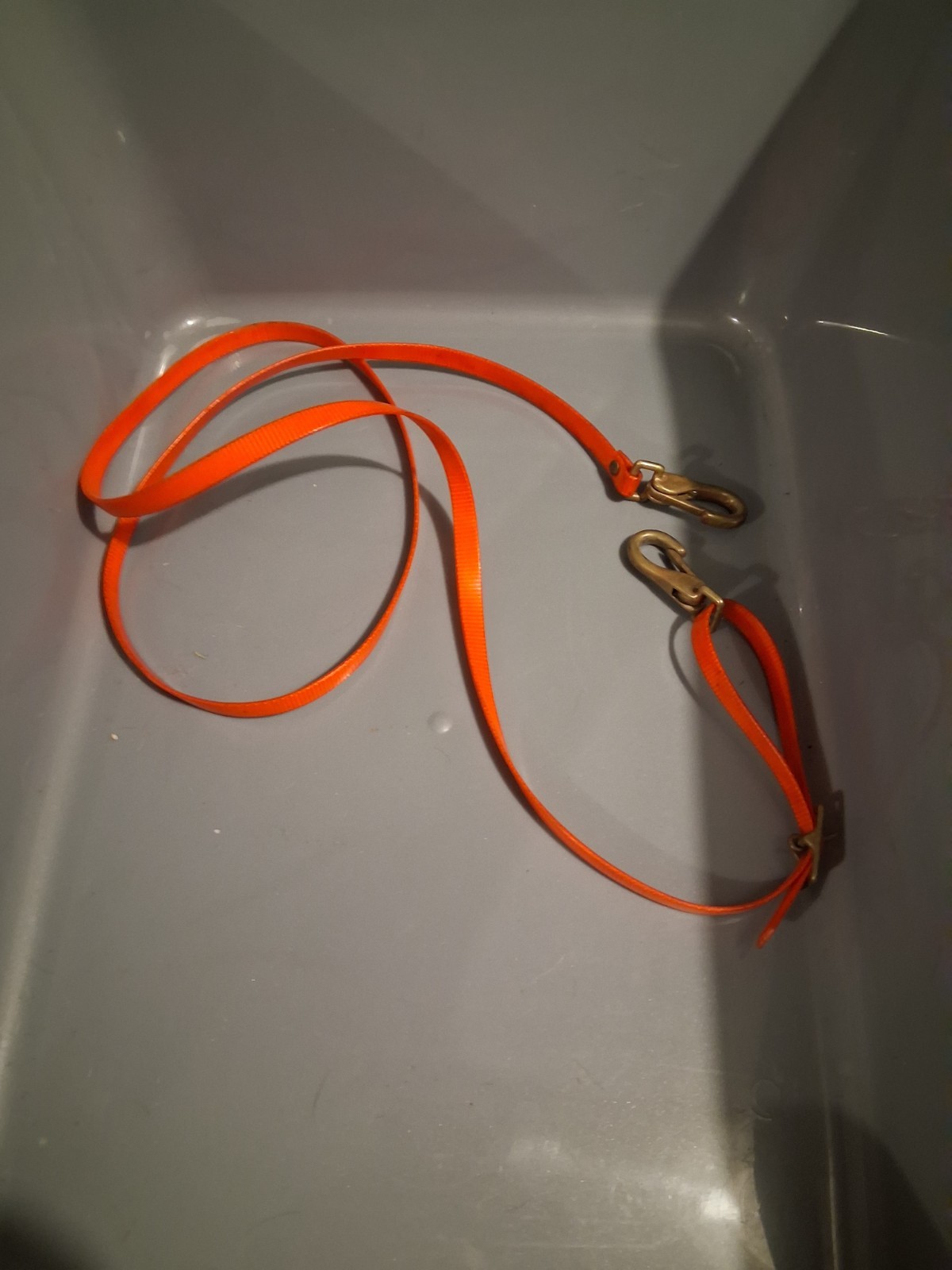 Bright Orange Neoprene Reins, 5.5' Snap Ends