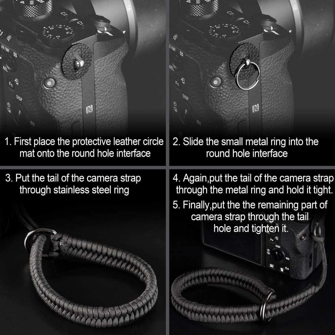Qiang Ni Camera Wrist Strap - Paracord Quick Release Camera Hand Strap Wrist Lan