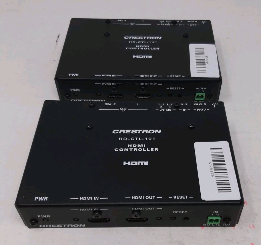 LOT OF 2 Crestron HD-CTL-101, 8K Smart Display Controller w/HDMI Connectivity