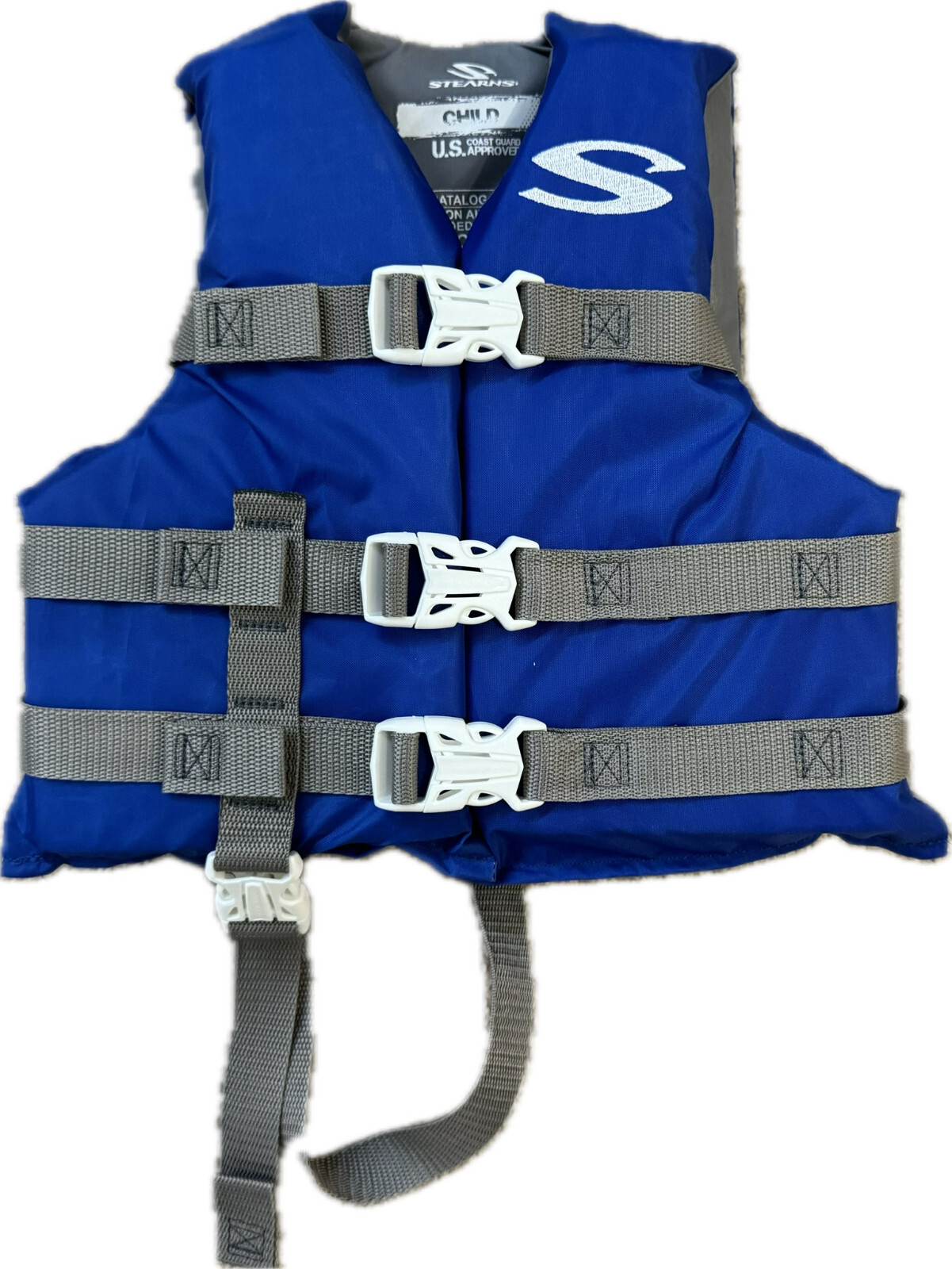 COLEMAN STERNS BLUE  WATER SPORT LIFE VEST JACKET-CHILD(30-50 LBS.) MADE IN USA.