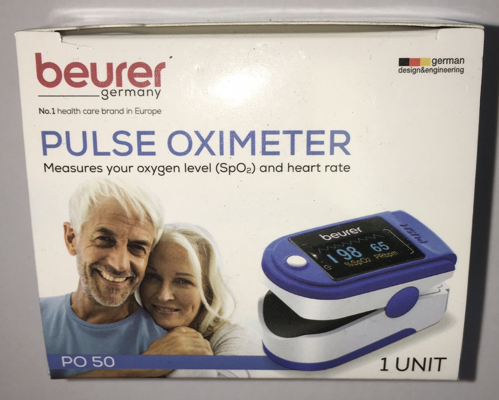 BEURER PO50 Fingertip PULSE OXIMETER Blood Oxygen Saturation Heart Rate Monitor
