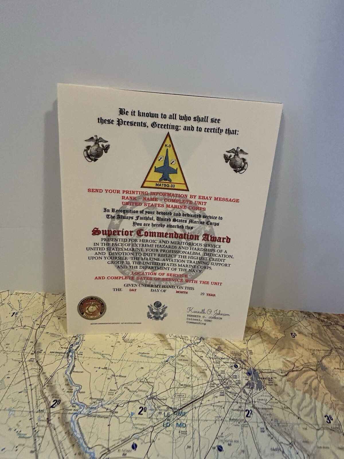 U.S.M.C. / AVIATION TRAINING SUPPORT GROUP 33 - SUPERIOR COMMENDATION AWARD