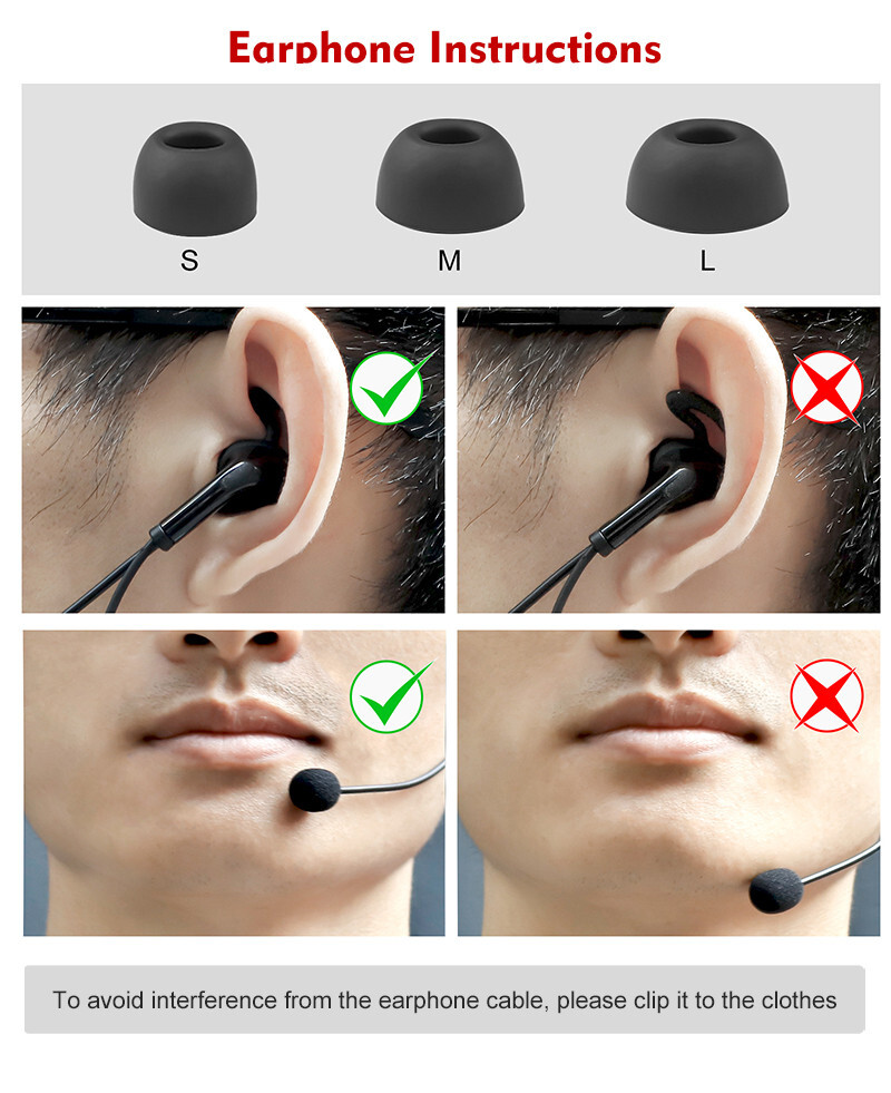 2 Set Full Duplex Sccocer Bluetooth Referee Intercom Headset Earpiece for 2 User