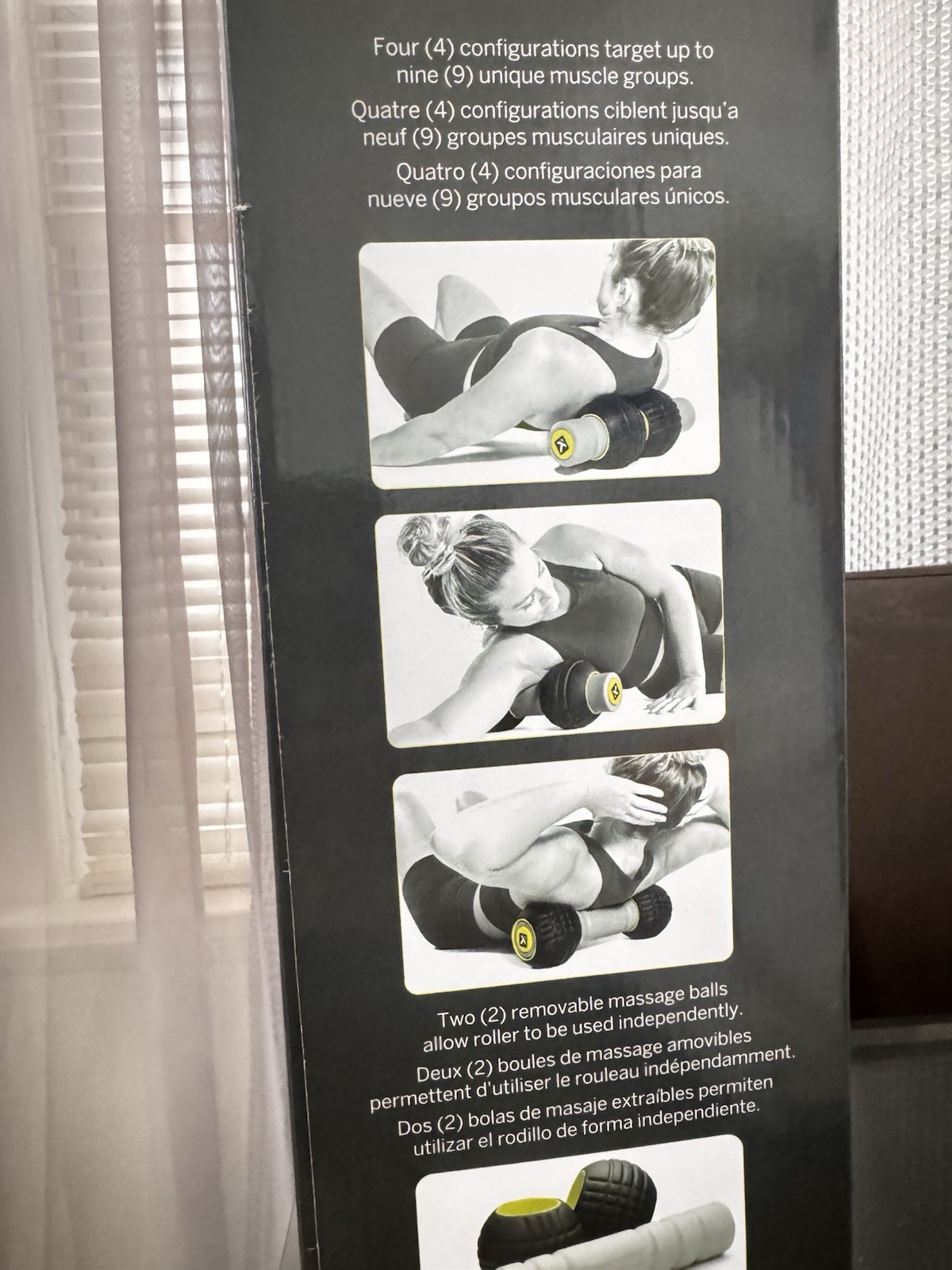 TriggerPoint Foam Roller Set, Removable Massage Balls, Massage Grid, Gray/Black