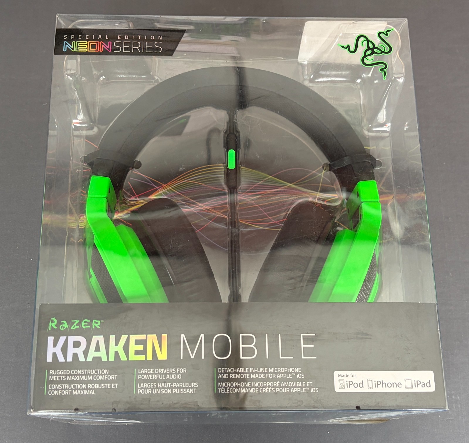 Razer Kraken Mobile Headphones (Neon Green) NEW RZ04-01400100-R3U1