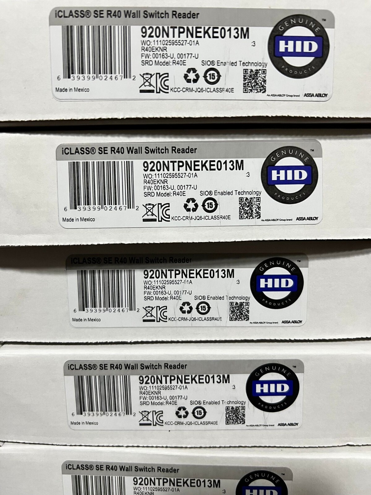 HID R40 iCLASS SE 920NTPNEKE013M R40E Wall Switch Prox Reader