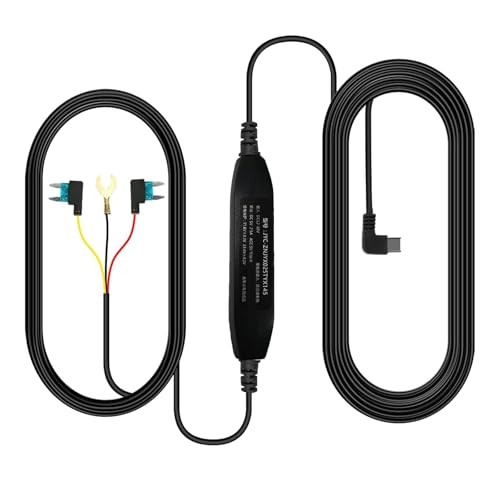 Dashcam Hardwire Kit USB C 11ft with Fuse Tap