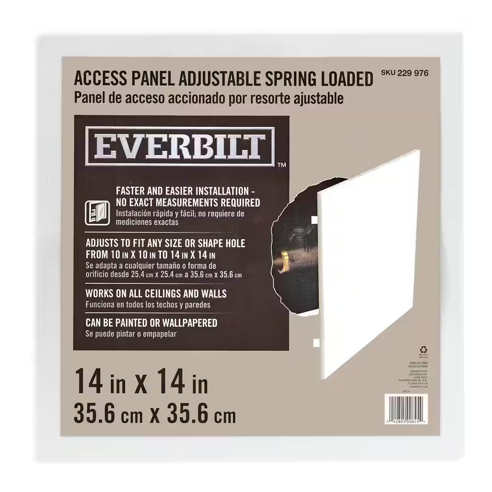 14 In. X 14 In. Adjustable Spring Loaded Plastic Access Panel