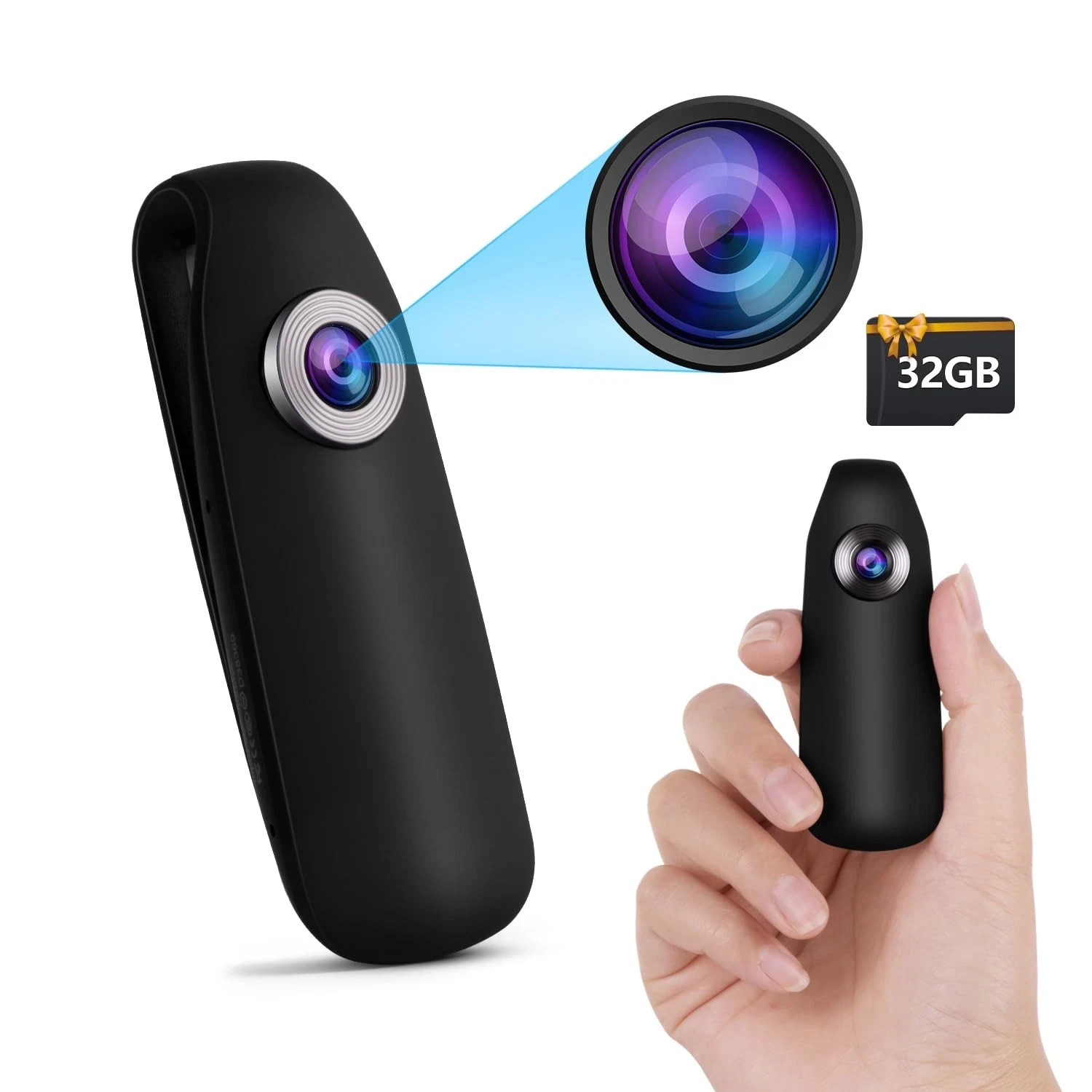 1080P Body Camera, Body Cam, sports camera, With 32 gb tf card