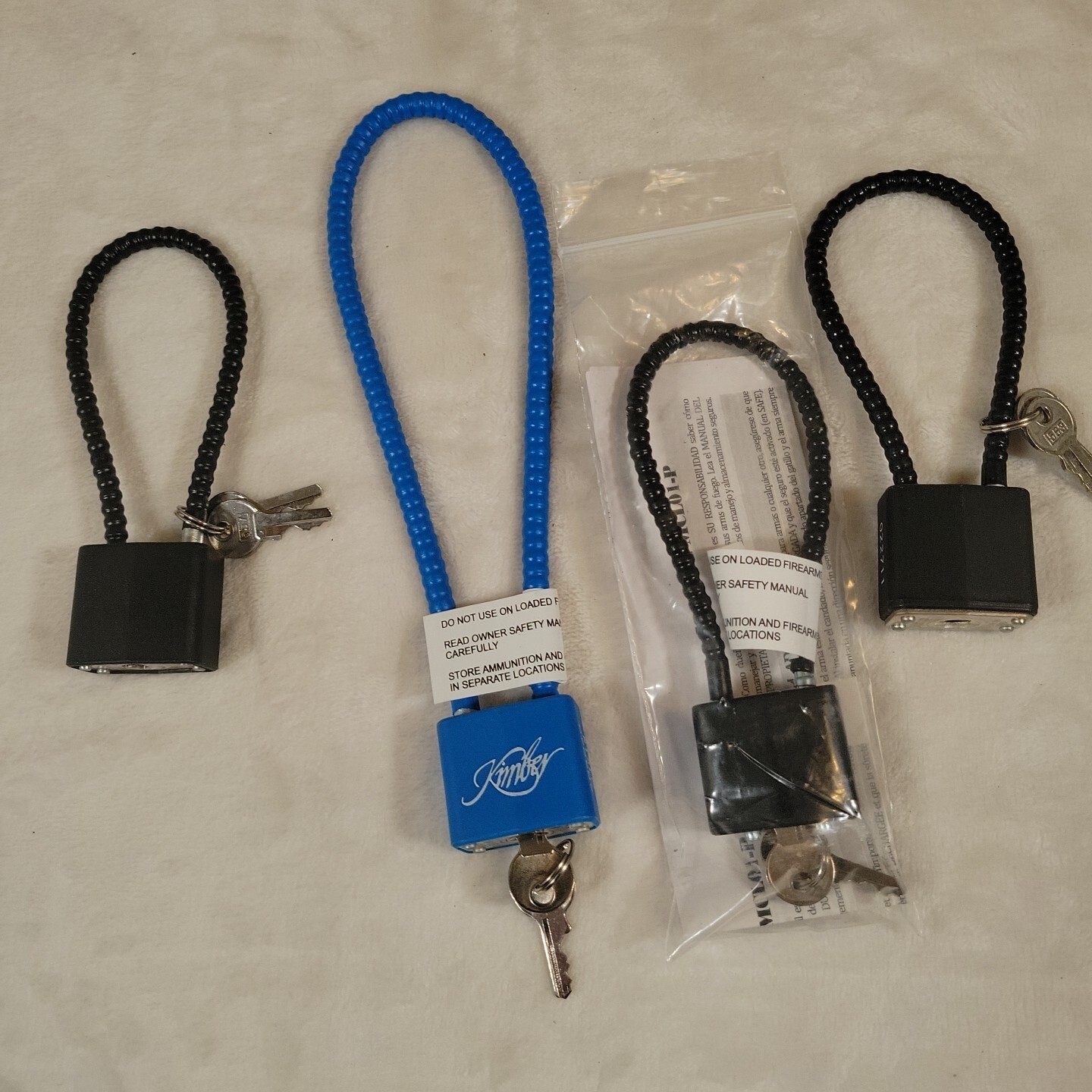Lot Of 4 Hand Gun Safety Locks With Keys One Is Kimber