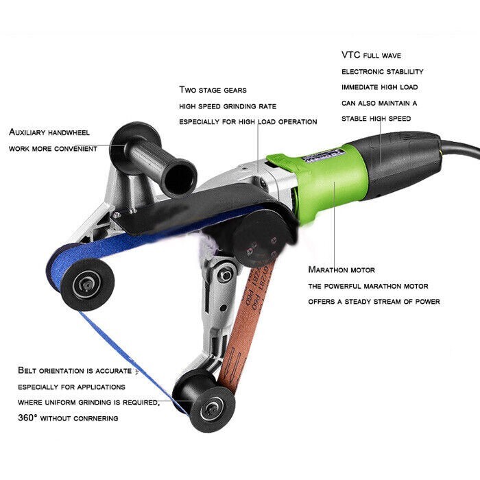 Tube Pipe Belt Sanders Polisher Stainless Steel Tube Polishing Machine 110V/220V