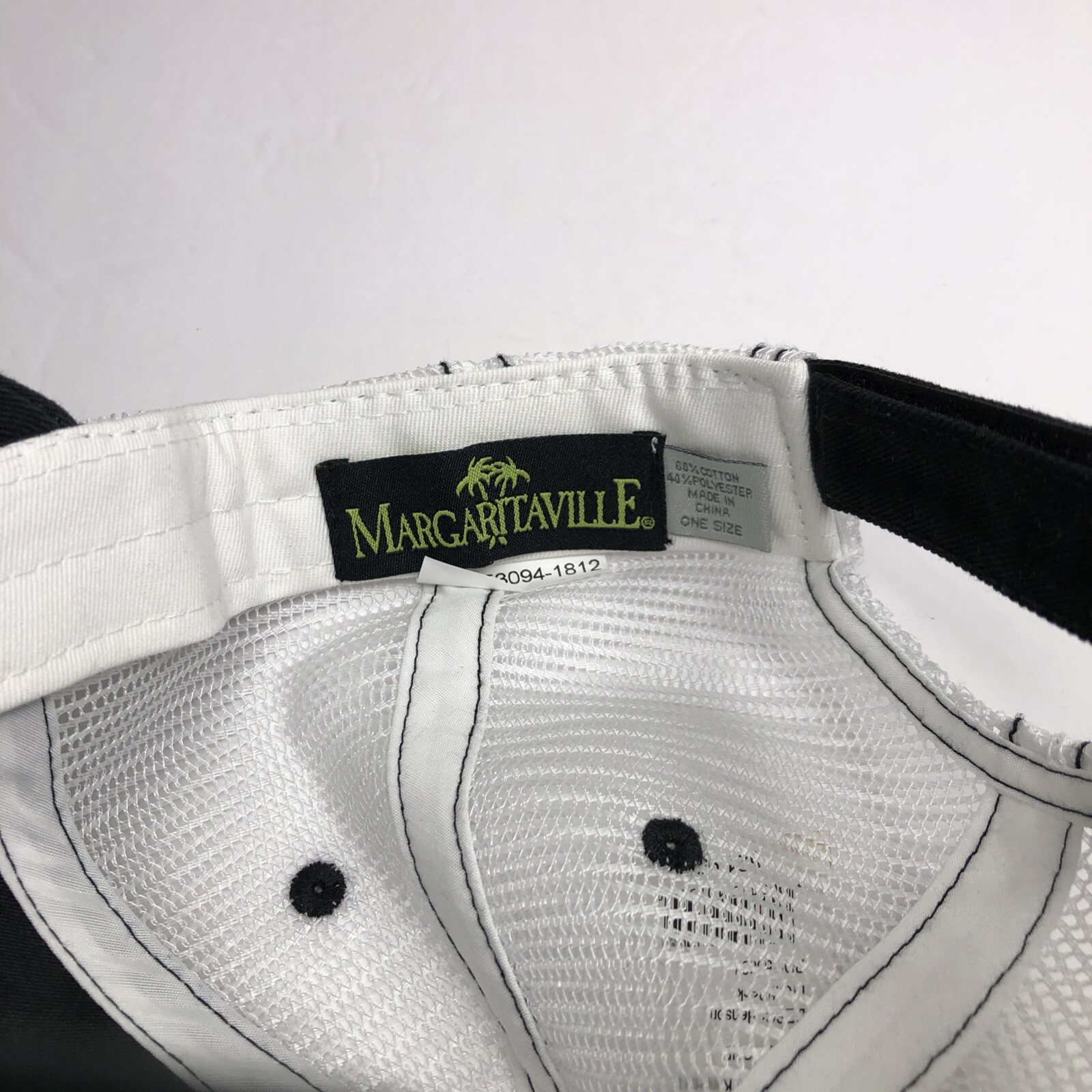 Margaritaville 1977 Hollywood Jimmy Buffet Black White Adj. Trucker Hat Cap New