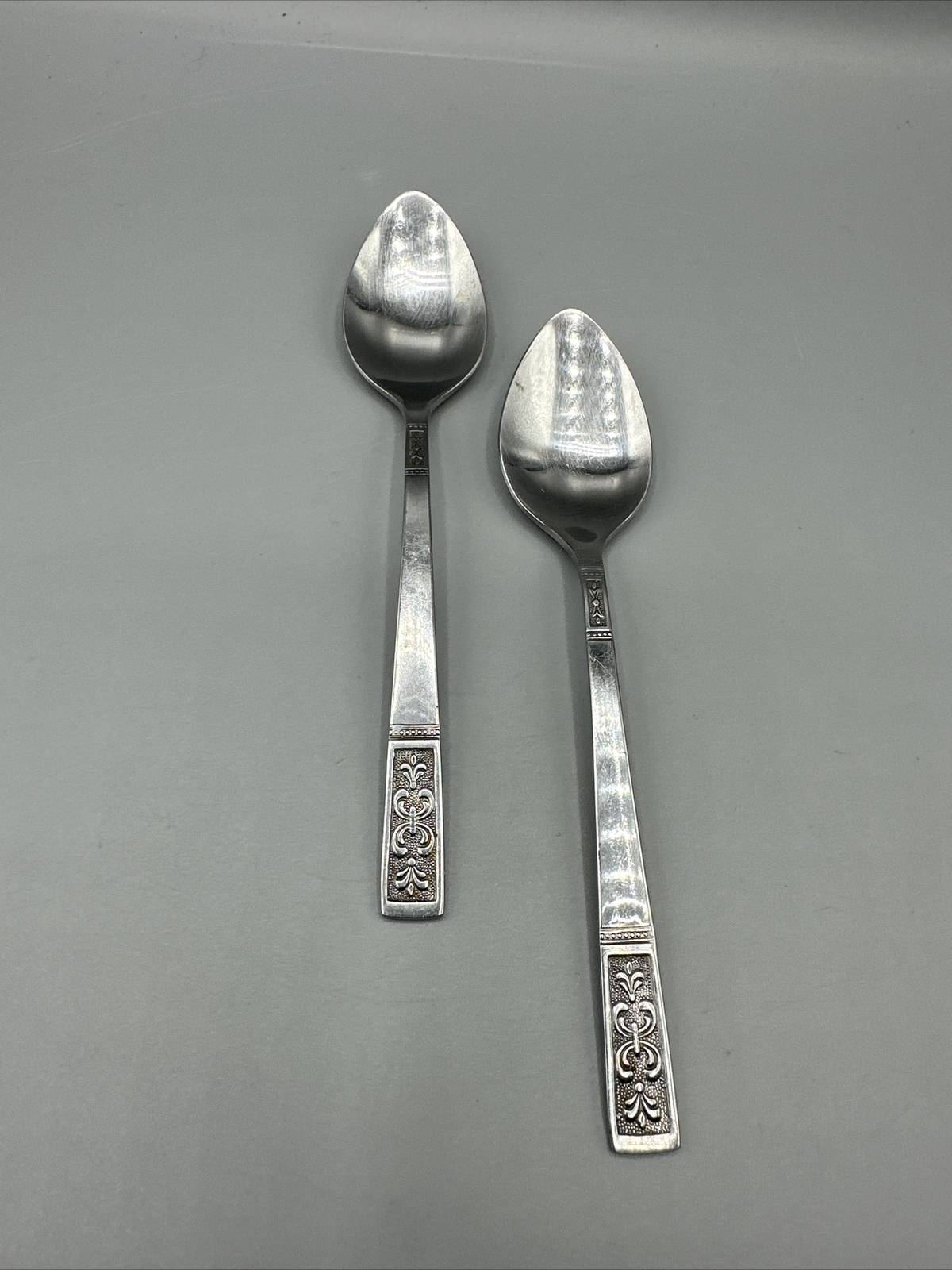 Imperial International Cortina Teaspoon Stainless Korea IIC Flatware Lot/2