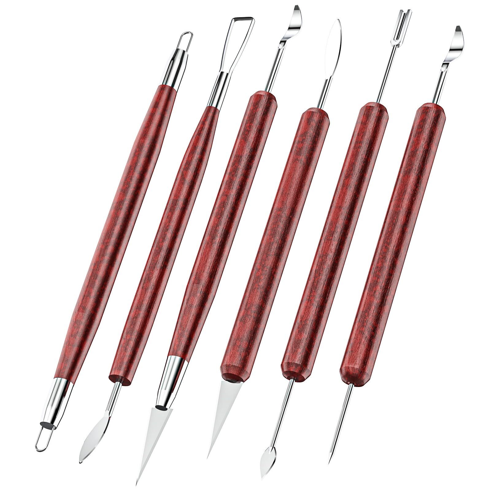 Clay Tools Sculpting Doublesided Polymer Carving Tools Kit Wood Ceramic Tool Set
