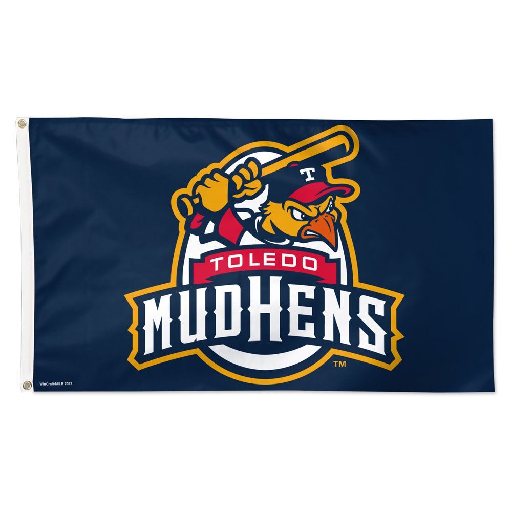 TOLEDO MUD HENS 3'X5' DELUXE FLAG NEW WINCRAFT 👀