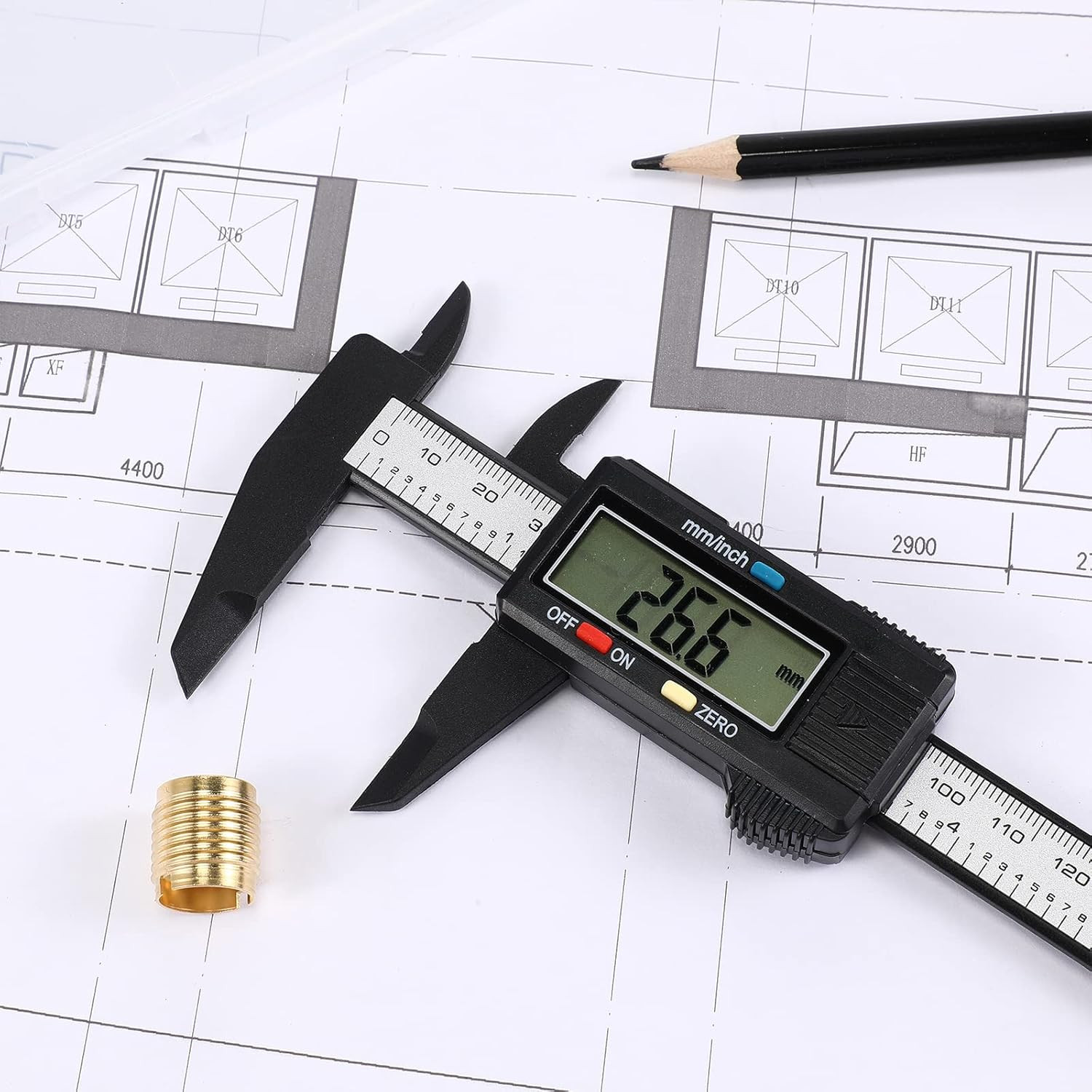 Electronic Digital Calipers, inch and Millimeter Conversion,LCD Screen displa...