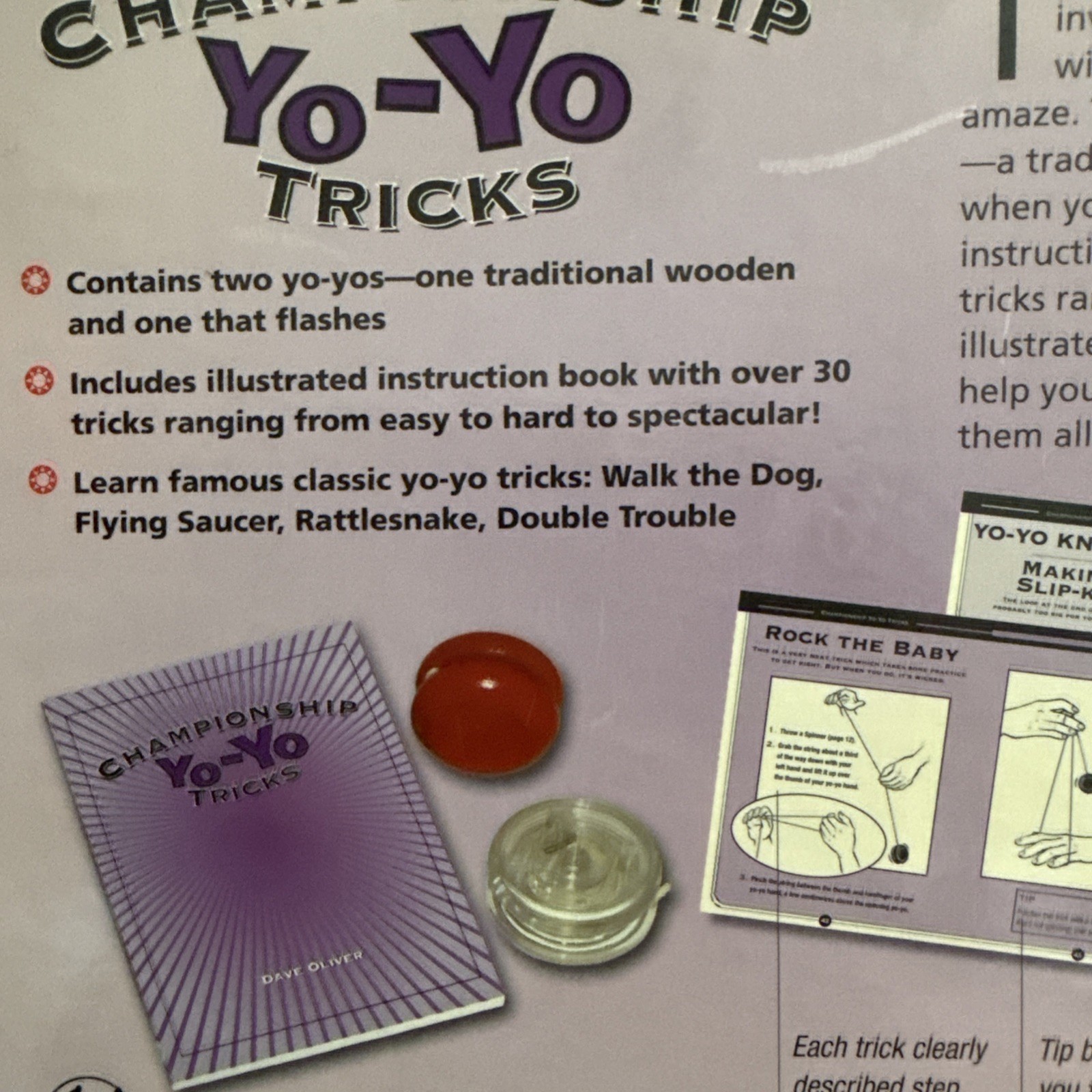 Championship Yo-Yo Tricks Book And 2 Yo-Yo’s By Dave Oliver
