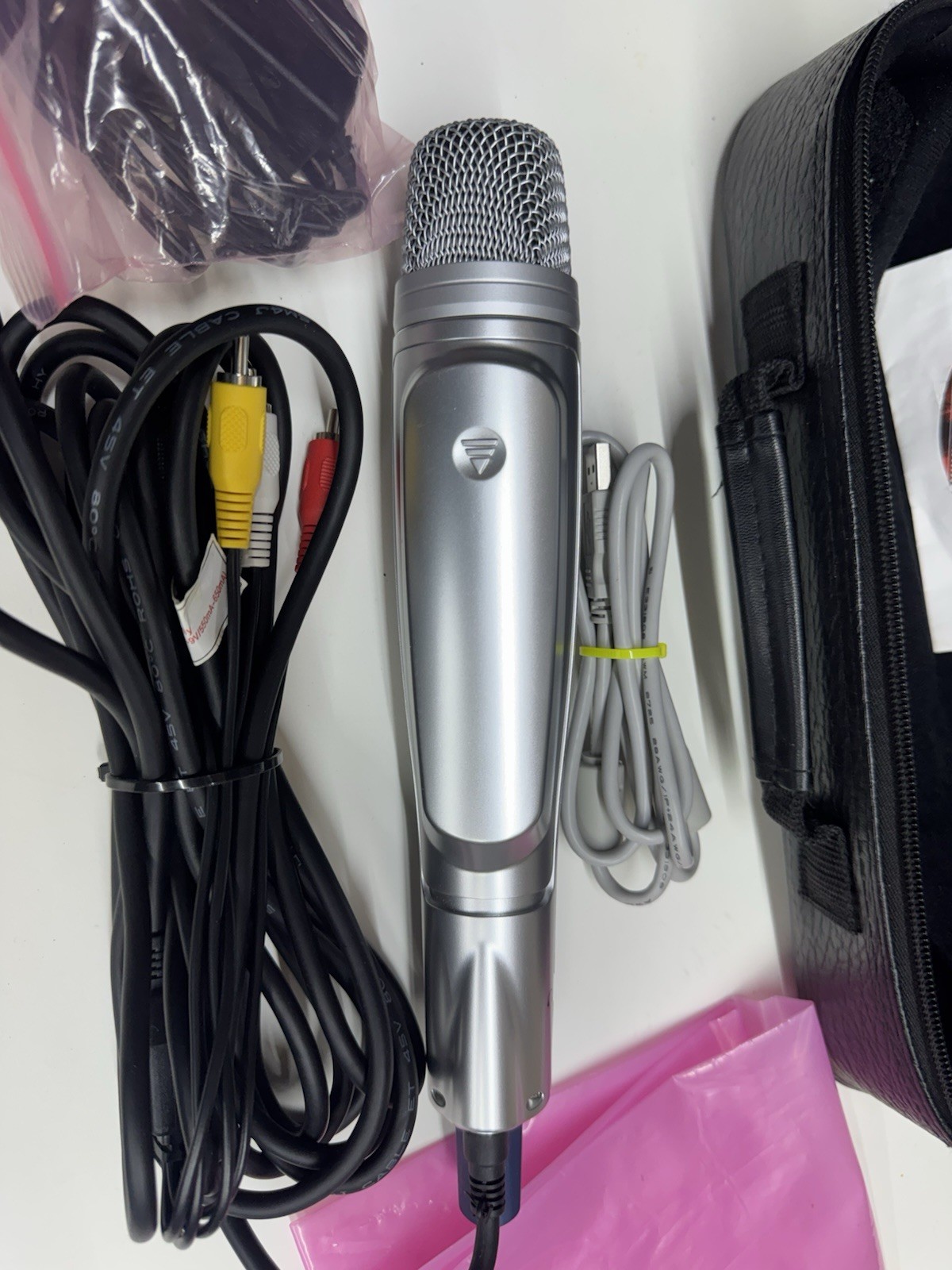 MAGIC SING Karaoke Microphone With Cables, Adapter, Bag & Book