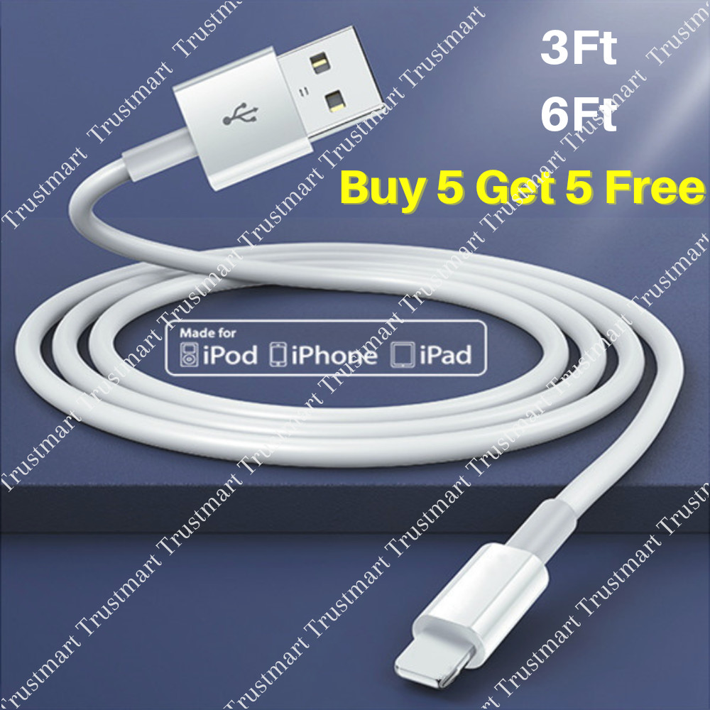 3/6Ft Fast Charger Cable USB Charging Cord For Apple iPhone 13 12 11 8 7 6 5s SE