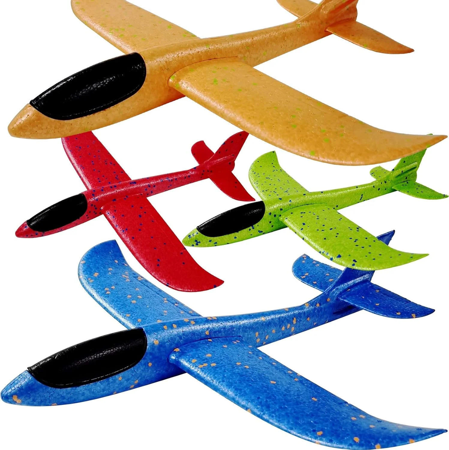 Upgrade 17.5" Large Throwing Plane, 2 Flight Mode Glider, Kids' Foam Airplane Gi