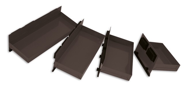 LASER 4087 Magnetic Tool Tray Set 4pc Steel Trays For Tool Cabinets Workbenches