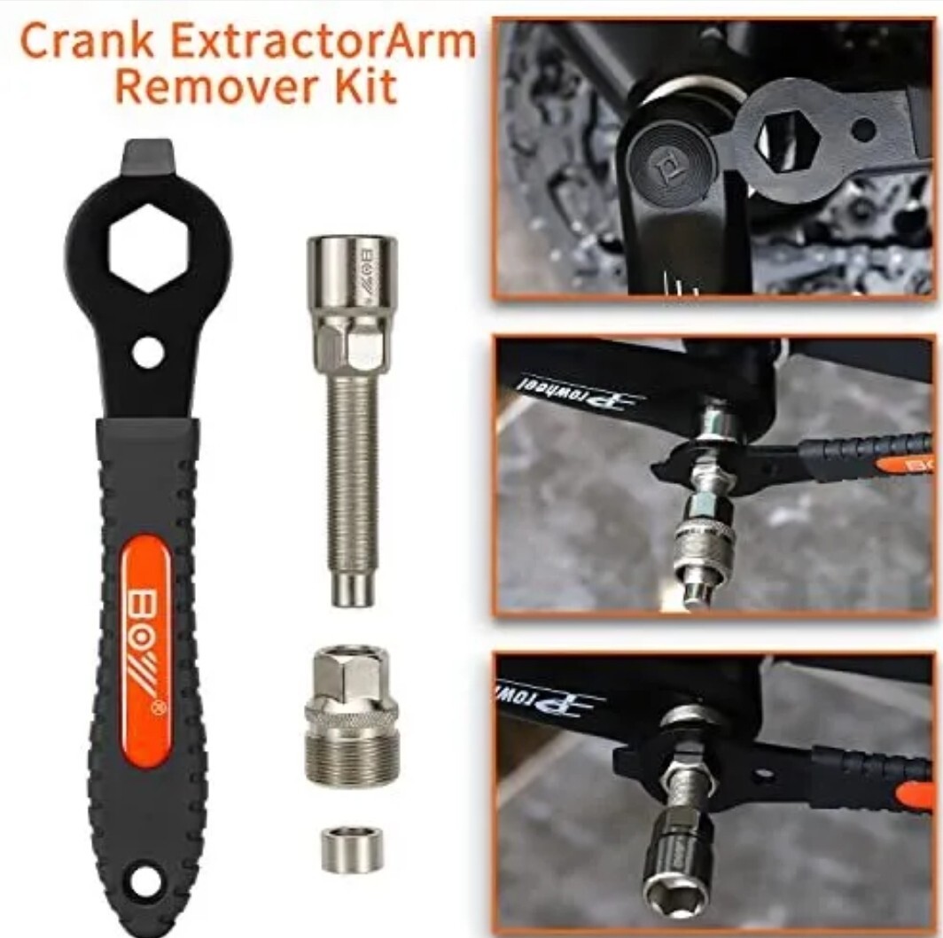 MatyKit Bicycle Crank Puller for Pulling Square Taper Cranks and Spline Crank Re