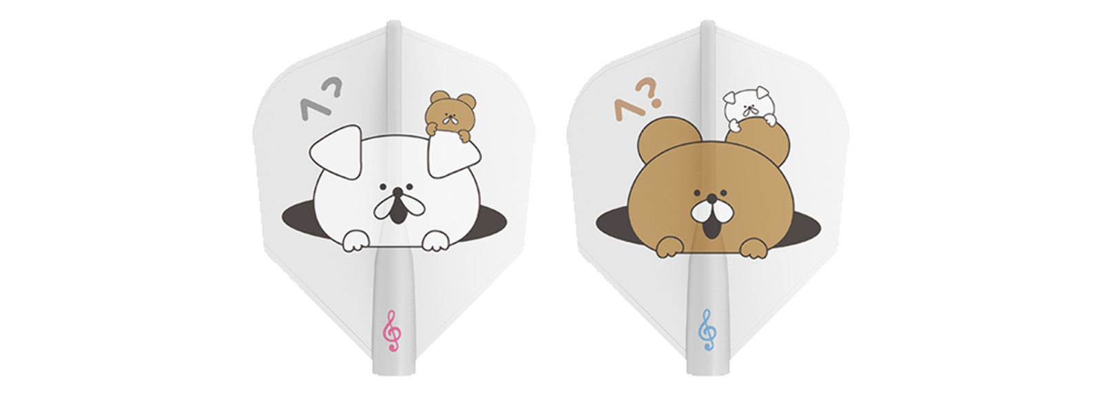 Target 8 Flight No.6 (Small Standard) Mao Kumagai - White - Bear / Dog