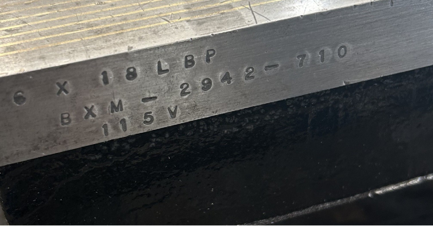 Walker Permanent Magnetic Chuck 6" X 18" 110V