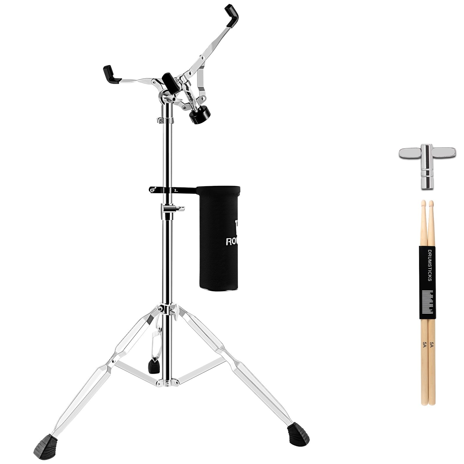 Snare Drum Stand Snare Stand with Drum Sticks Double Braced Snare Stand Fit f...