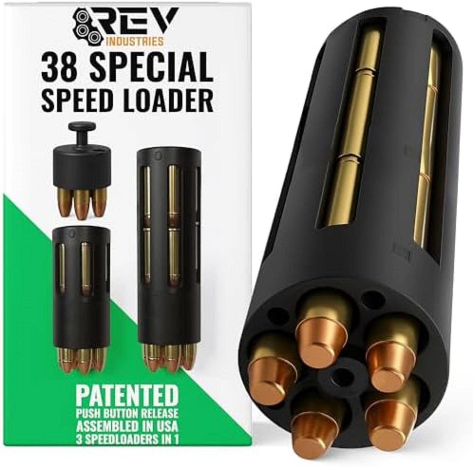 38 Special Speed Loader - 357 Magnum SpeedLoader for 6-Cylinder Revolvers - H...