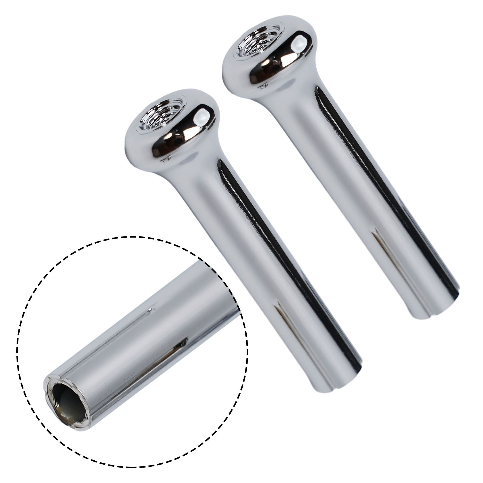 Cars Chrome Door Lock Knobs Pair For Buick For Chevrolet For Pontiac 1971-1988