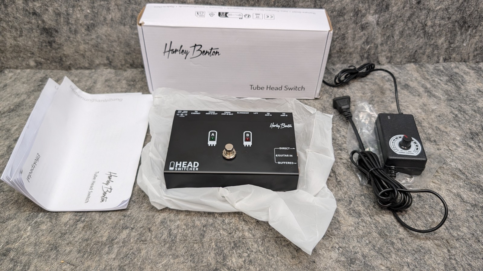 Harley Benton Tube Head Switch Pedal with Adjustable Power Supply 🔥New/Open🔥