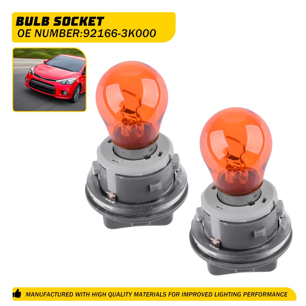2pcs Front Signal Turn Bulb Light Socket Set Fit Hyundai Accent Elantra Santa Fe