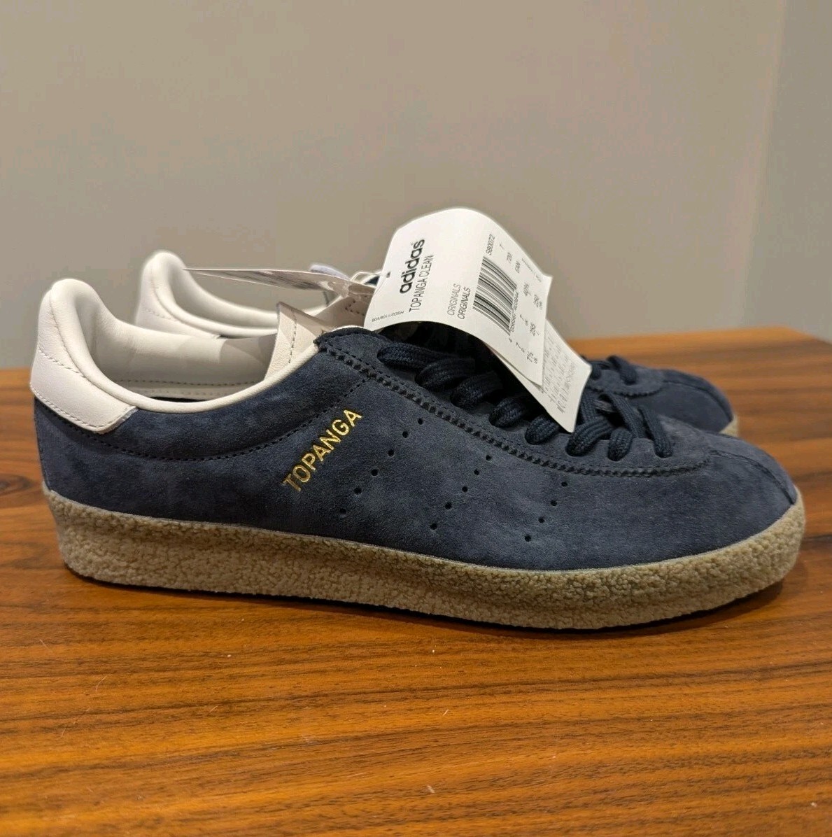 Adidas Originals Topanga Clean Men's 7.5 NWT Navy Suede Deadstock