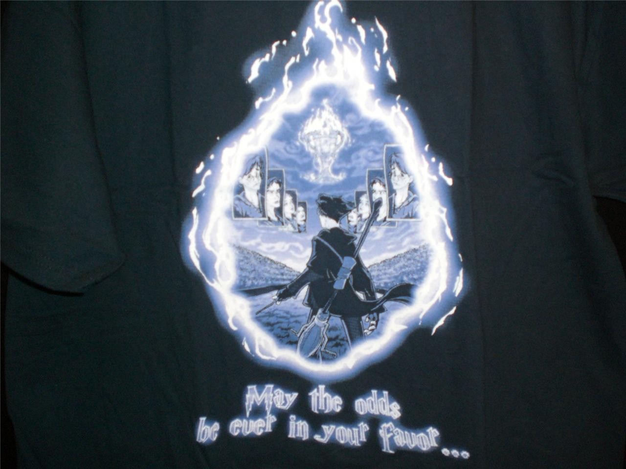 TeeFury Harry Potter LARGE Shirt "The Potter Games" Mash Up BLACK