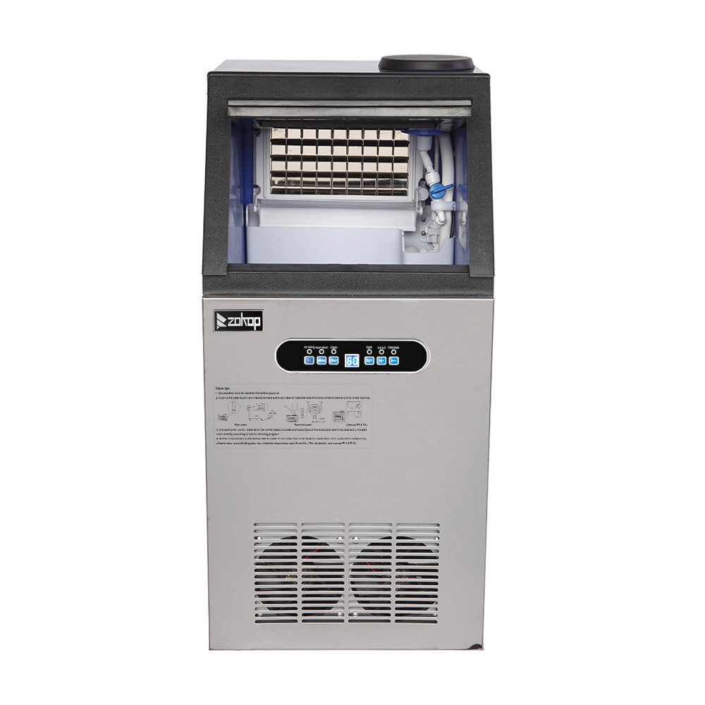 110lbs/24h Commercial Built-in Ice Maker Machine Display Ice Cube Machine 110V