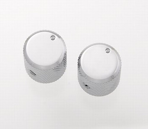 NEW - Gotoh Metal Barrel Knob Set For Guitar, Split Shaft - CHROME