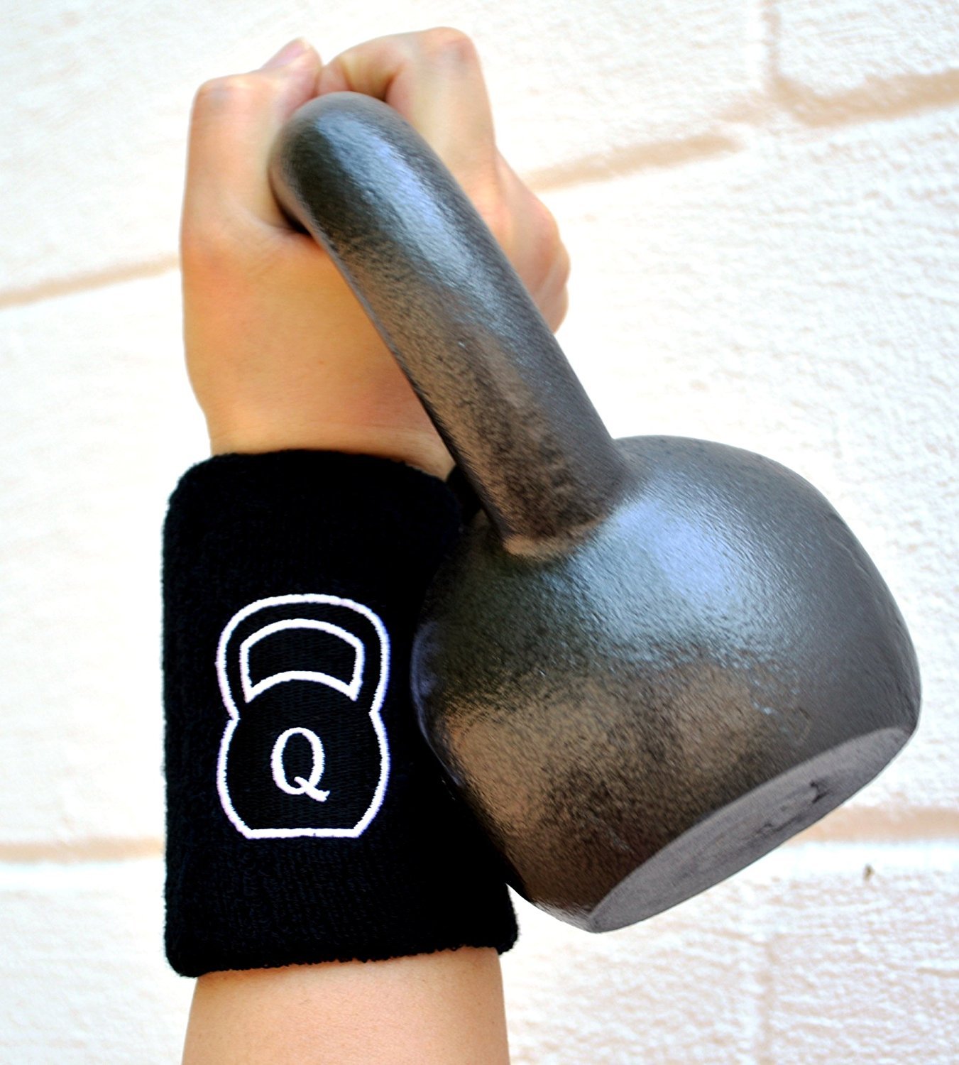 Quest Kettlebell Wrist Guard (Pair) with Pad - Black - CrossFit WOD Training