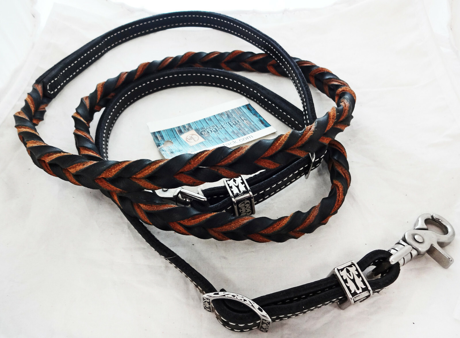 Blood Twist Rein Black Hermann Oak Harness Leather Horse Tack Jeremiah Watt WCT