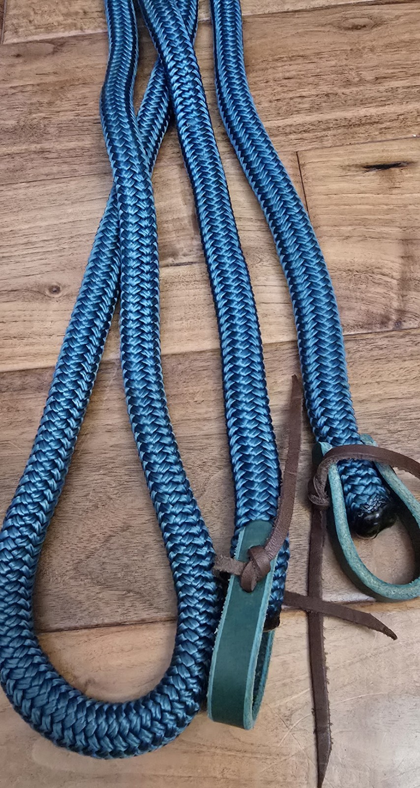 Teal Green Loop Nylon Reins 10ft Roper Barrel Horse Tack Western NWOT