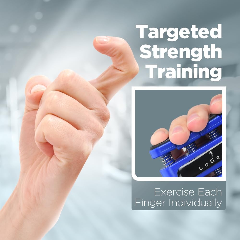 4 Pack Finger Strengthener Exerciser Light, Medium, Heavy, Extra Heavy Tension