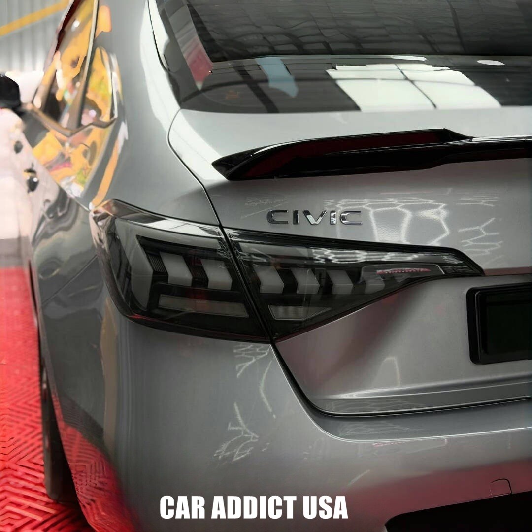 4PCS LED Tail Lights for 11th Gen Honda Civic Sedan 2022-2026 Smoked/White Lens
