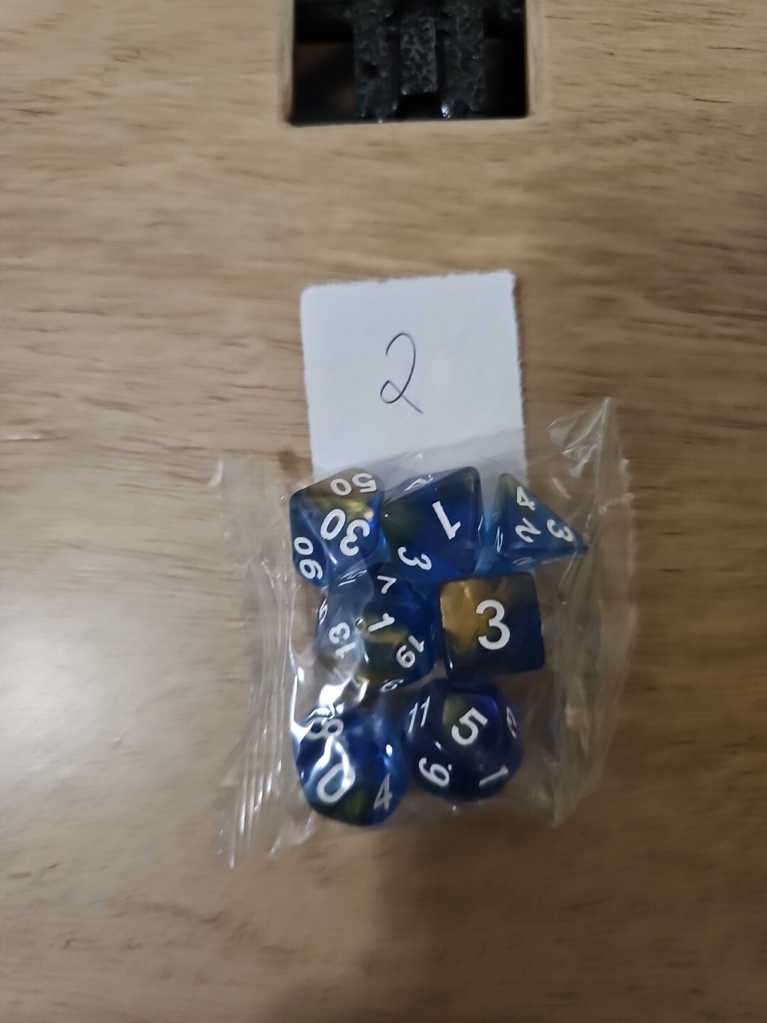 7pcs Polyhedral Dice Set - Assorted Colors - D4 through D20 - DnD